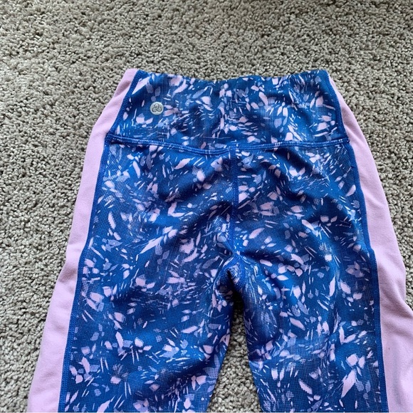 Zella Girls Blue Pink Patterned Leggings Size Small 7-8 - Picture 5 of 5